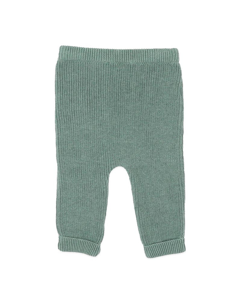 Charlie Organic Knitted Leggings - Fern/Marl