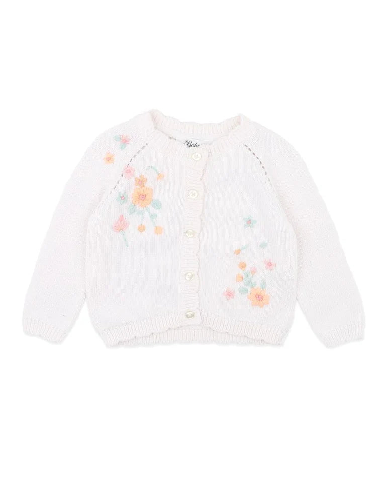 Fern Hand Embroidered Organic Knitted Cardigan
