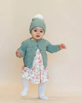 Girls Sage Pointelle Cardigan