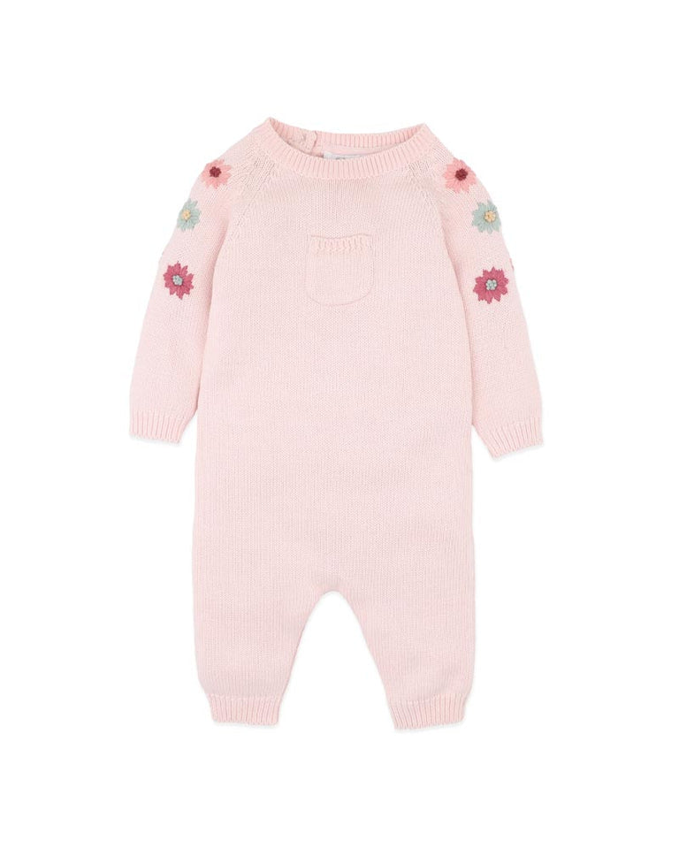 Emmy Organic Hand Embroidered Knitted Romper