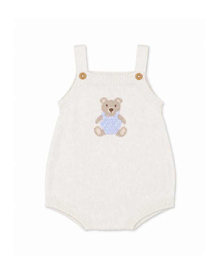 Brady Organic Knitted Bear Bodysuit premium baby gift - Baba-lando