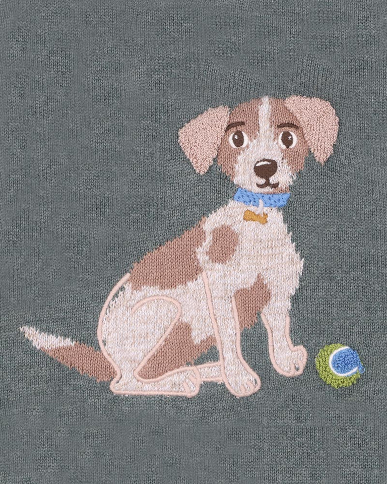 Otto Proud Puppy Organic Knitted Jumper - Sage