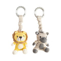 Stroller Toy Pair | Lion & Zebra