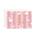 Hello Baby | Ducks Pink - Mini Greeting Card