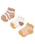 3 Pk Socks Mixed Neutrals