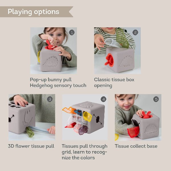 Pop up Tissue Box 12M+ | Taf Toys premium baby gift - Baba-lando
