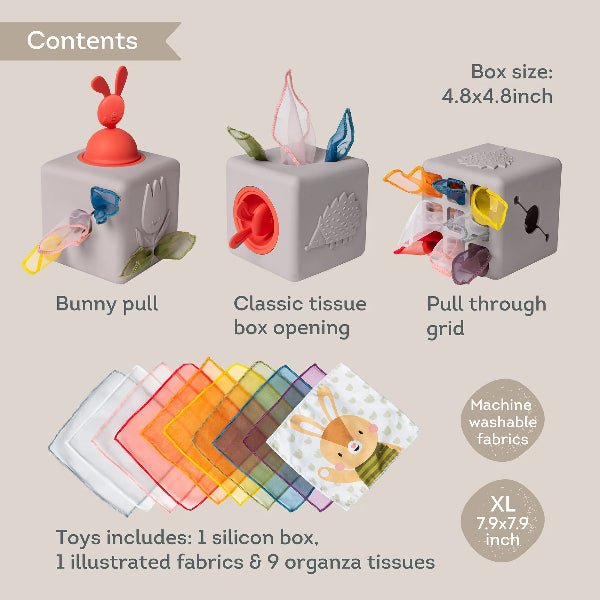 Pop up Tissue Box 12M+ | Taf Toys premium baby gift - Baba-lando