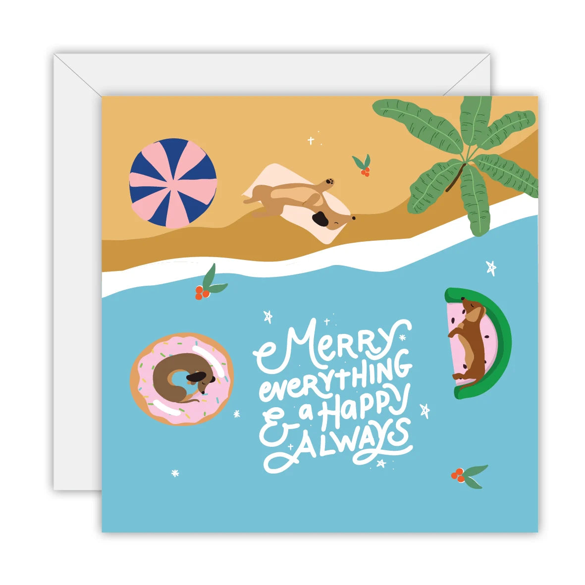 Merry Everything & Happy Always – Dachshund | Greetings Card