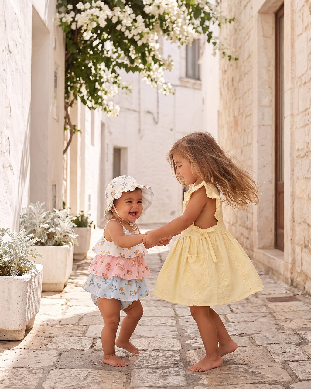Baby Pinafore Florence | Lemon