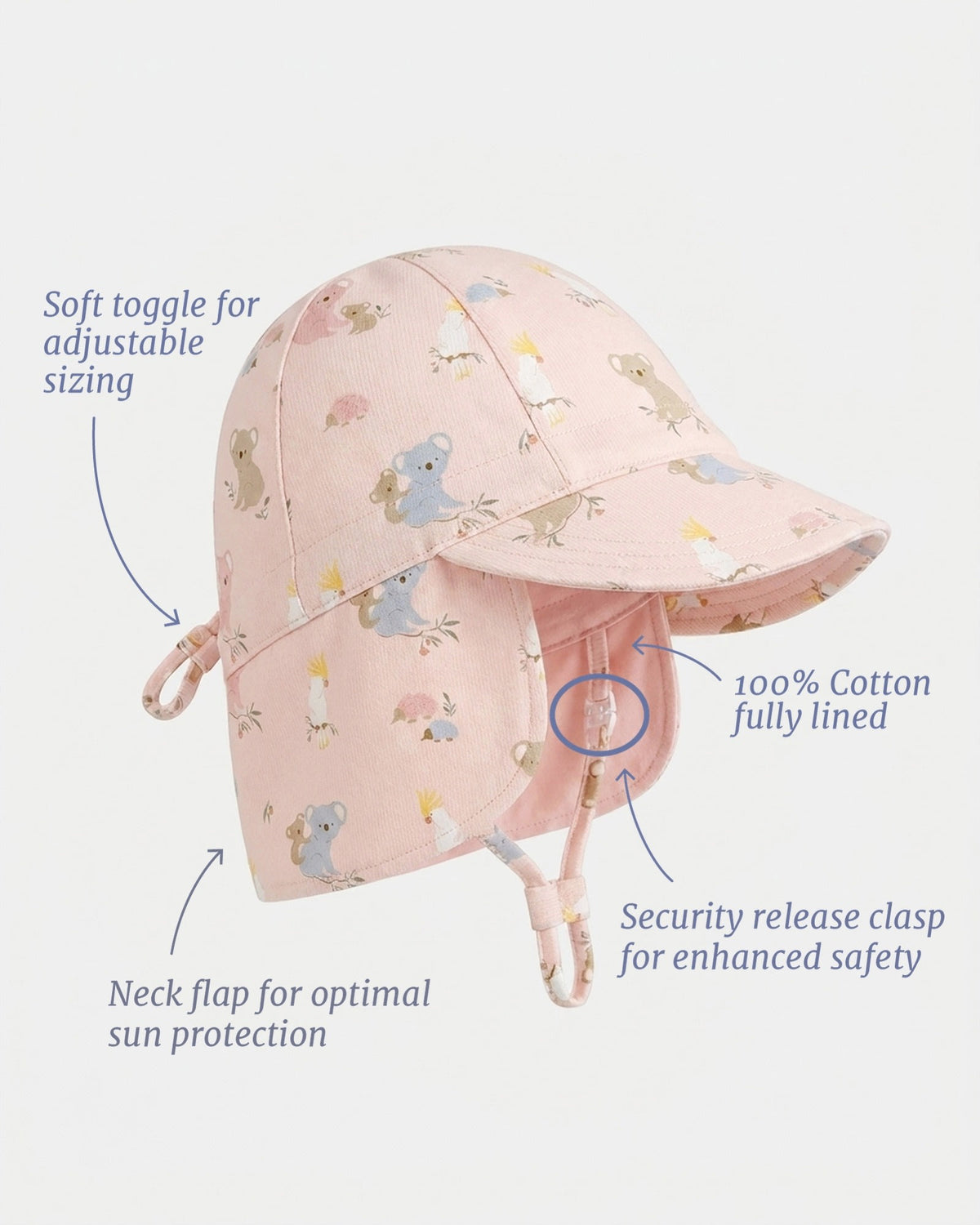 Flap Cap Arcadia Gumnut Babies | Blossom