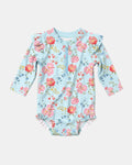 Swim Onesie L/S Twinkle | Aqua Garden