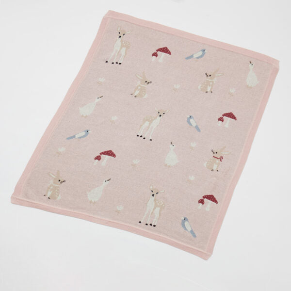 Enchanted Knitted Baby Blanket | Dusky Pink