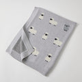 Little Meadows Knitted Baby Blanket | Grey