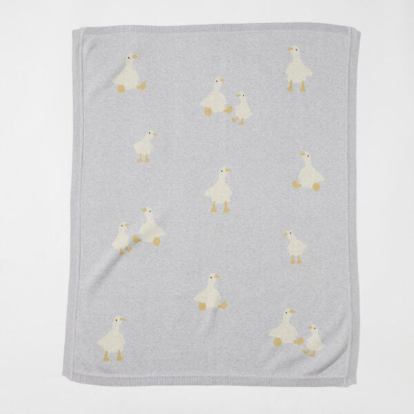 Wiggles Knitted Baby Blanket | Grey