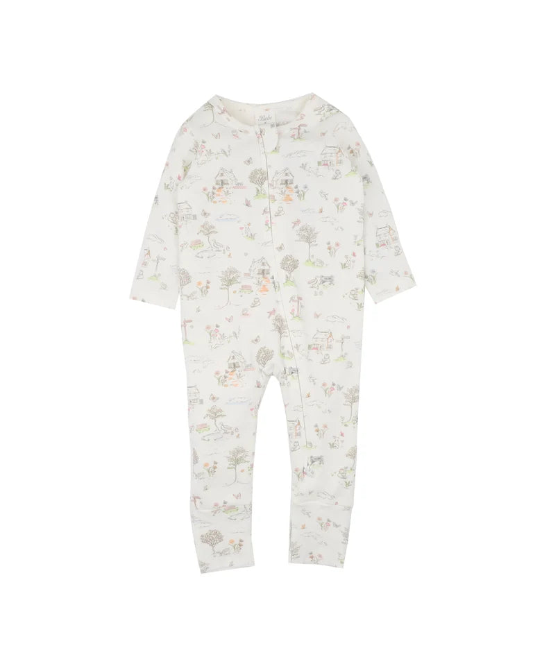 Beatrice Print Organic LS Zipsuit