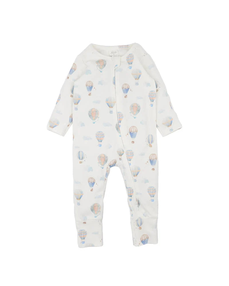 Sky High Print Organic LS Zipsuit