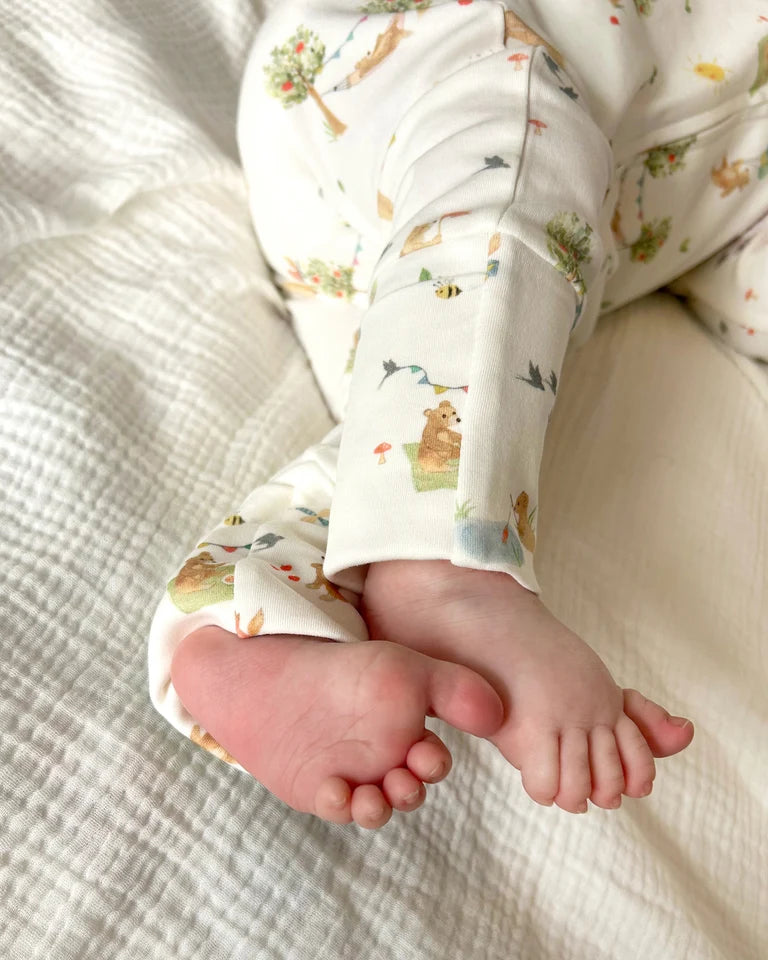 Bear Print Organic LS Zipsuit