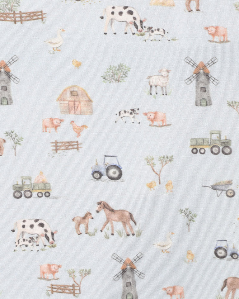Farm Print Eco Cosy LS Zipsuit
