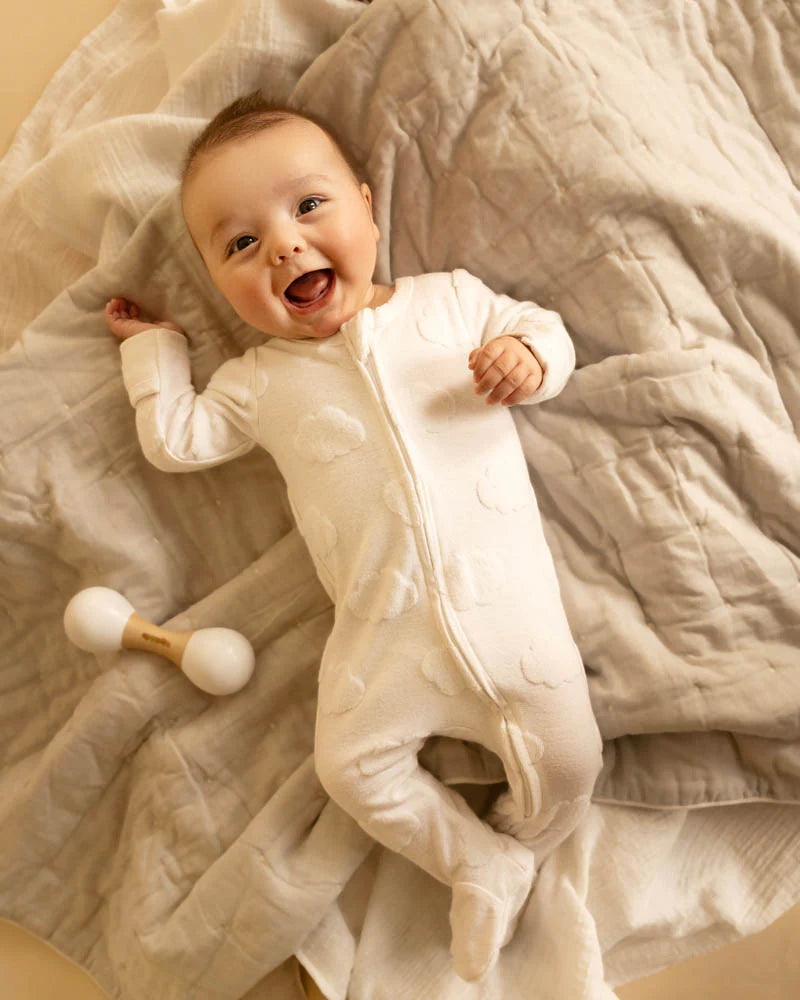 Cloud Organic Jacquard LS Onesie
