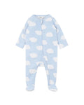 Blue Cloud Organic Jacquard LS Onesie