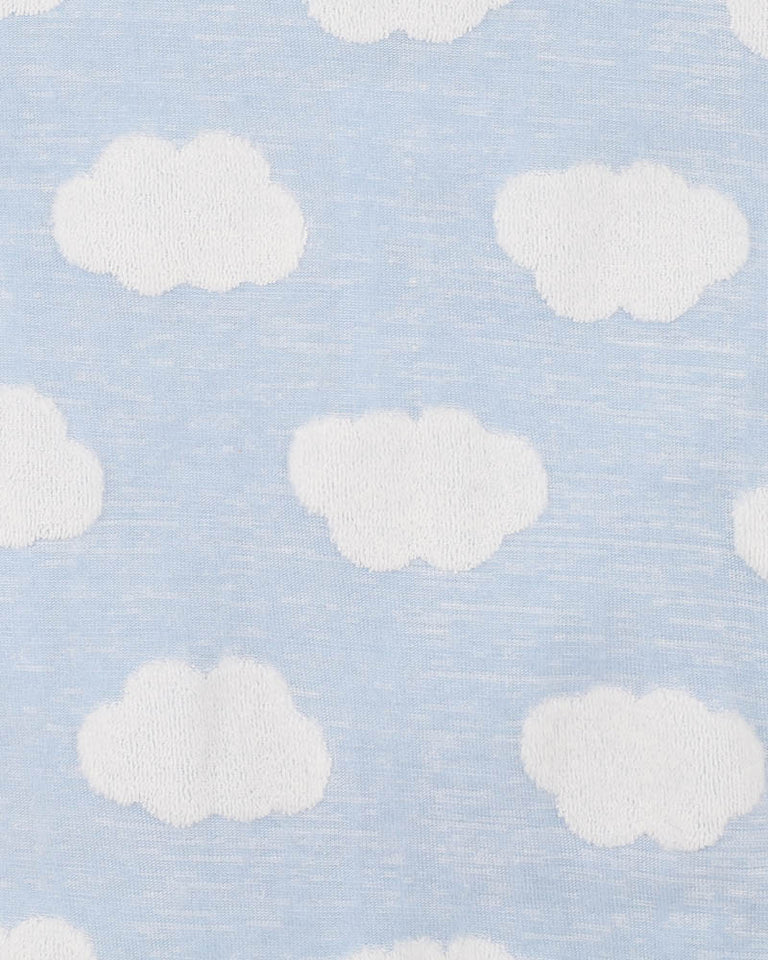 Blue Cloud Organic Jacquard LS Onesie