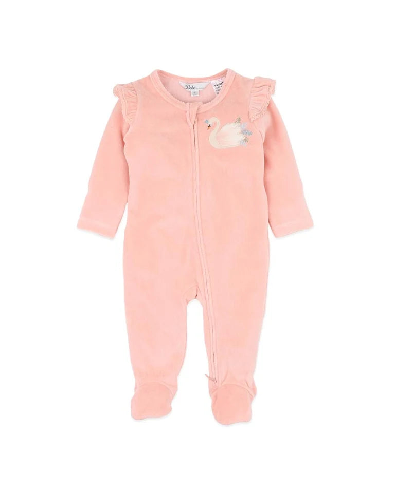 Gemma Velour Zip Onesie