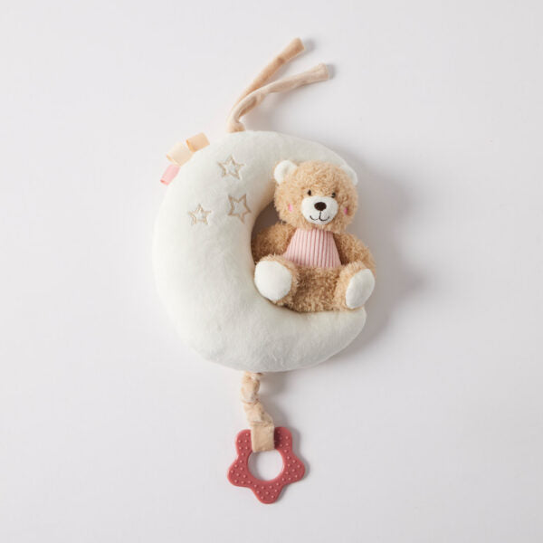 Hugglies Musical Teddy Bear on Moon - Pink | Jiggle & Giggle