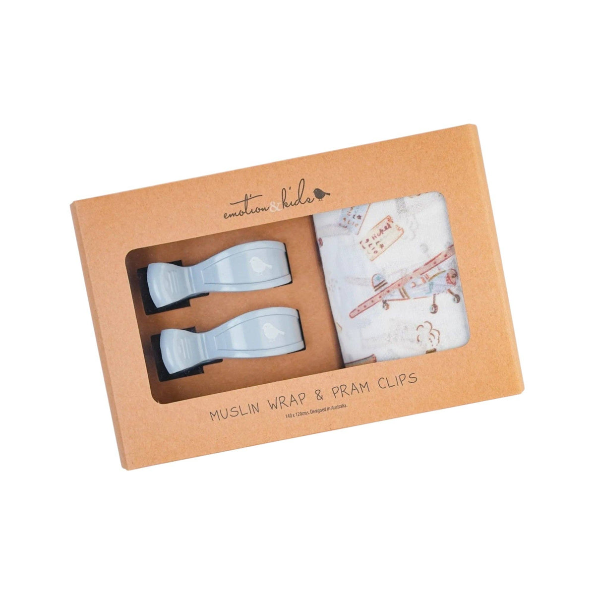 Vintage Transport | Muslin Wrap & Pram Clip Set