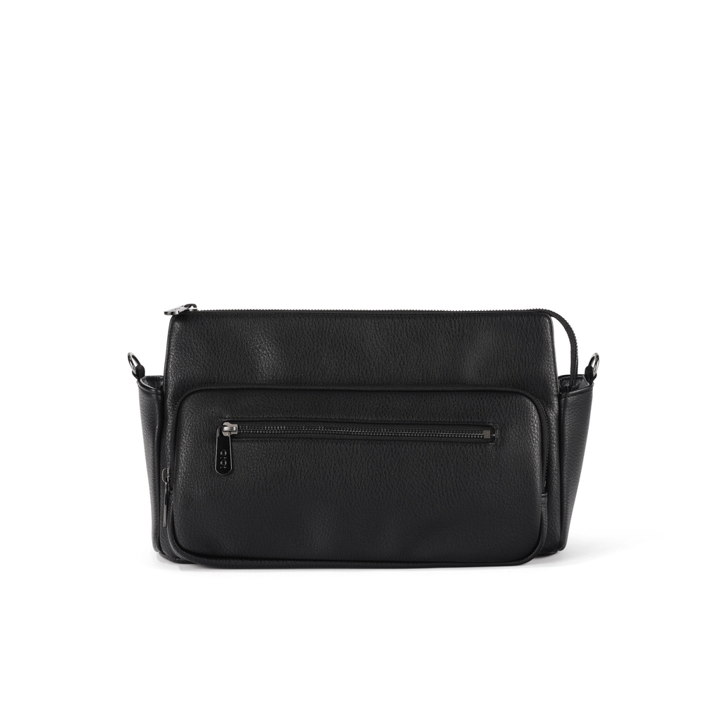 Multitasker Pram Caddy 2.0 - Black Vegan Leather
