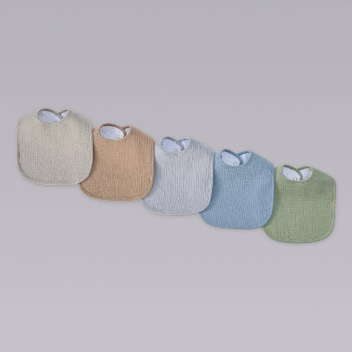 Organic Muslin Baby Bibs | Earth and Sky 5 Pack