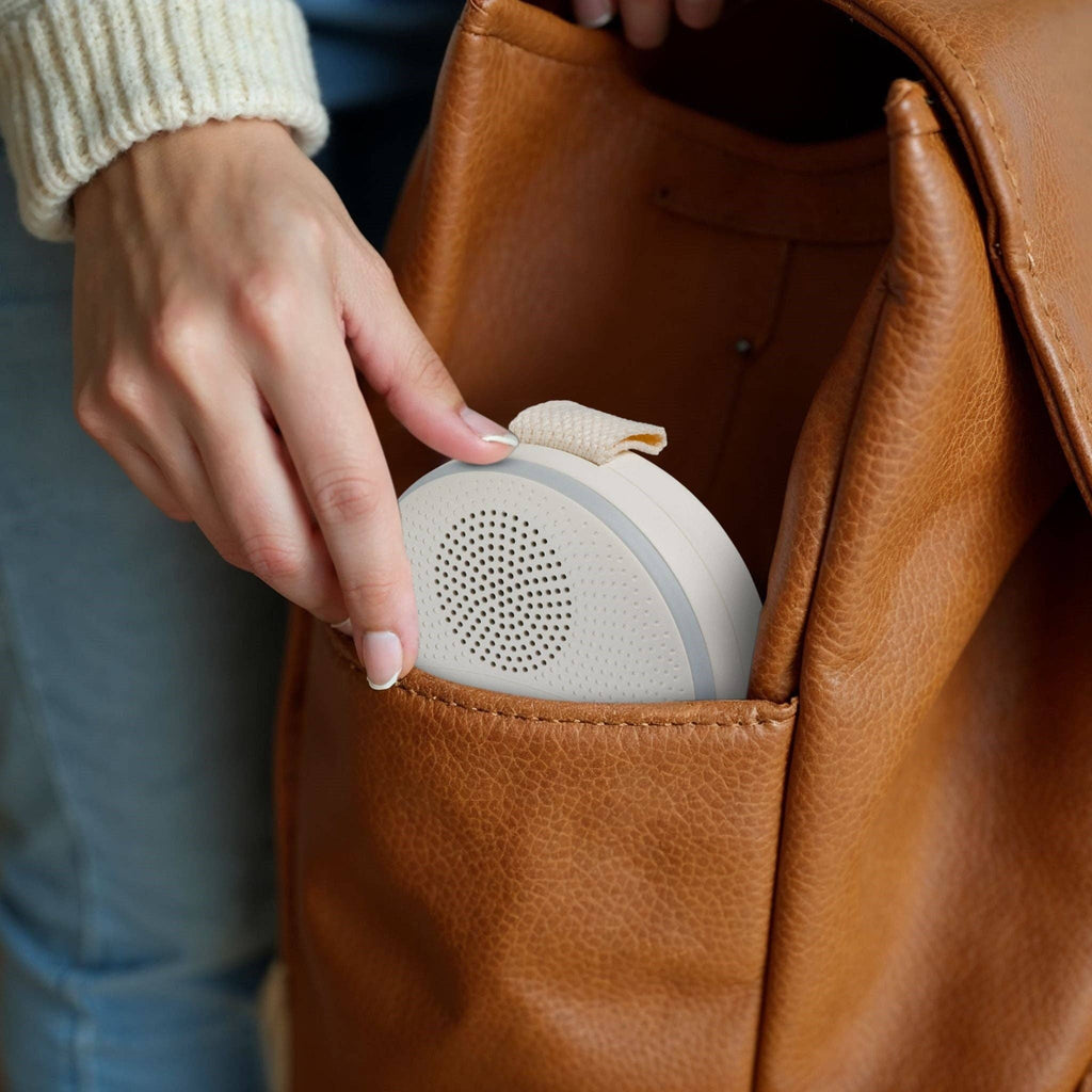 Portable Baby White Noise Machine & Night Light | White & Cream