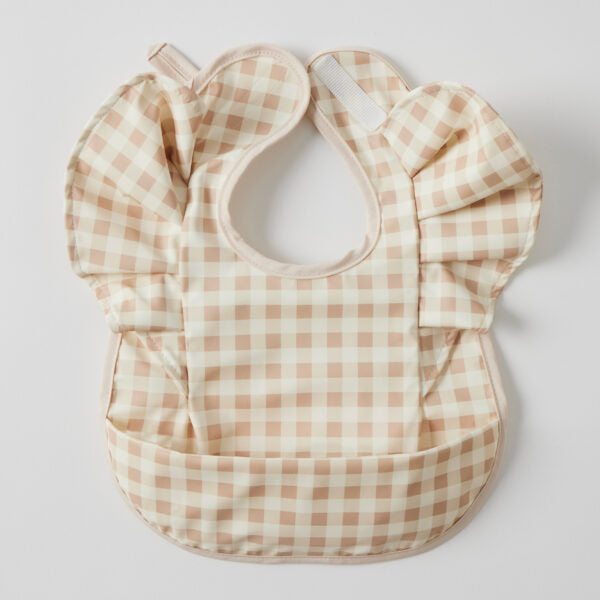 Gingham Frilled Bib | Nordic Kids