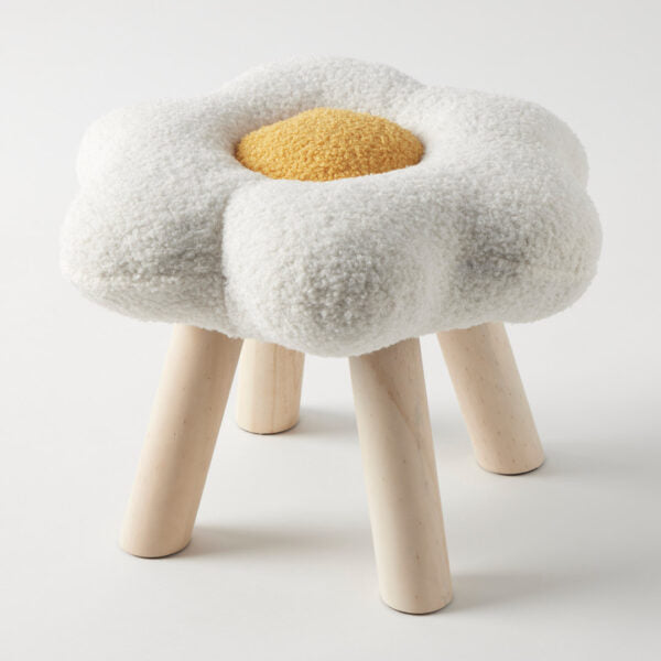 Bouclé Kids Stool | Sunny Side Up