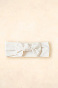 Bamboo Stretch Bow Headband | Ivory