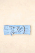 Bamboo Stretch Bow Headband | Pastel Sky