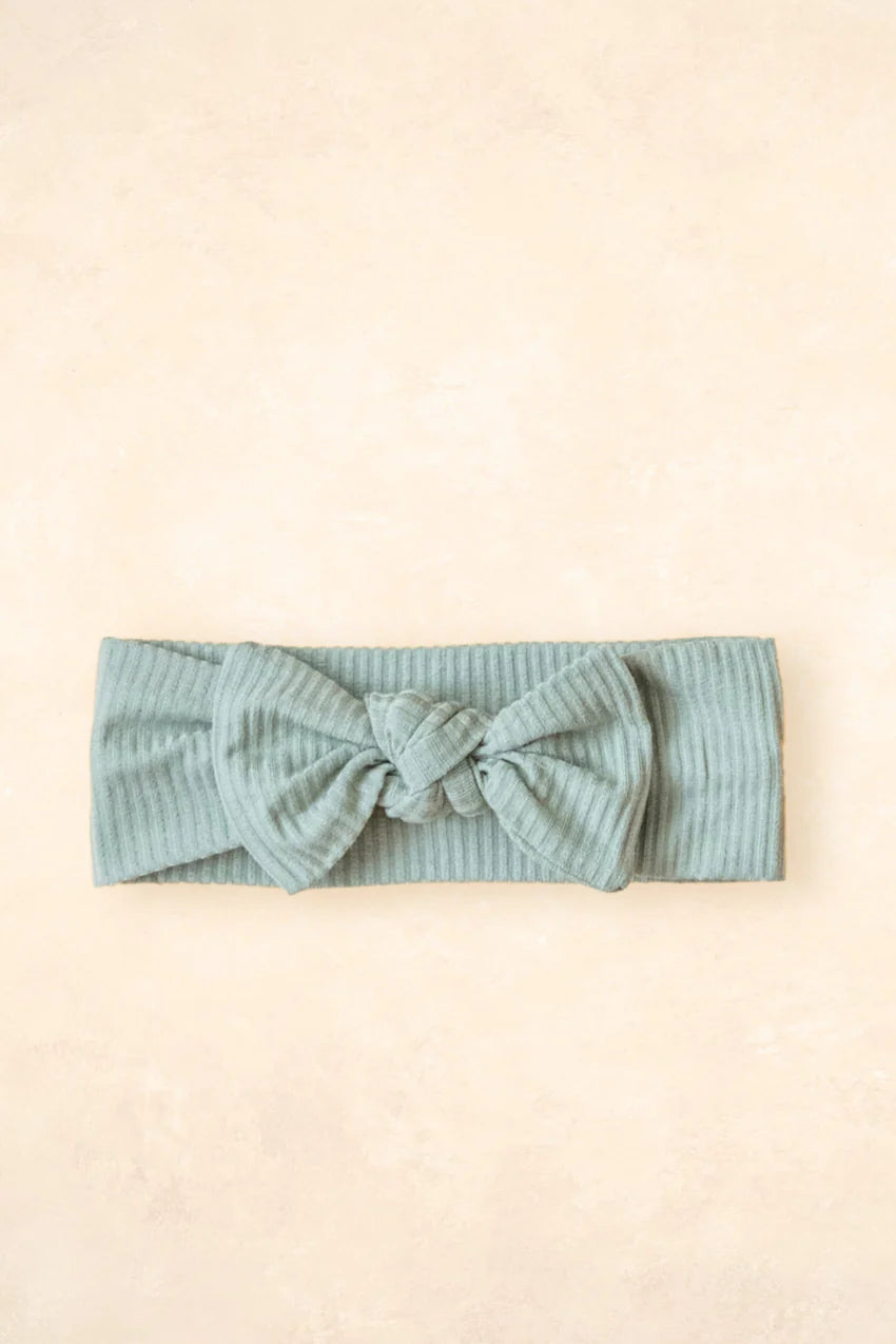 Bamboo Stretch Bow Headband | Sage