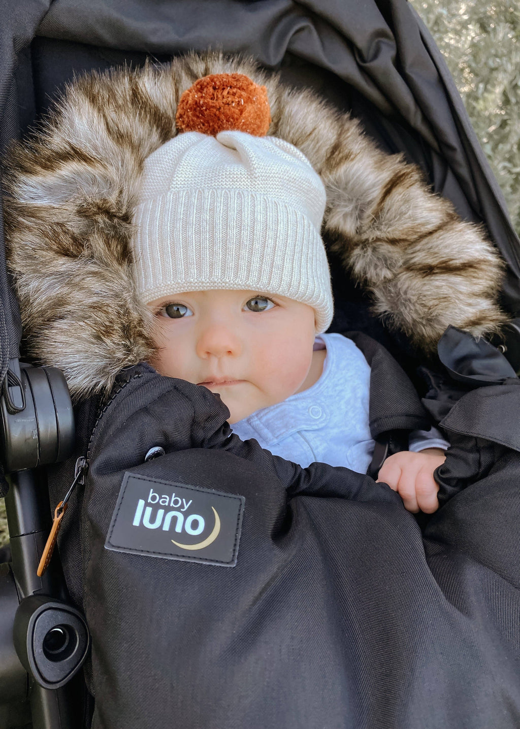 Nordic Footmuff Pram Liner | Classic Black by Baby luno
