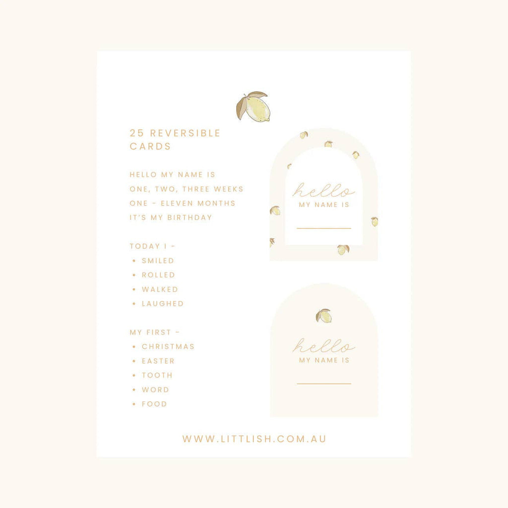 Baby Milestone Cards | Lemon & Creme