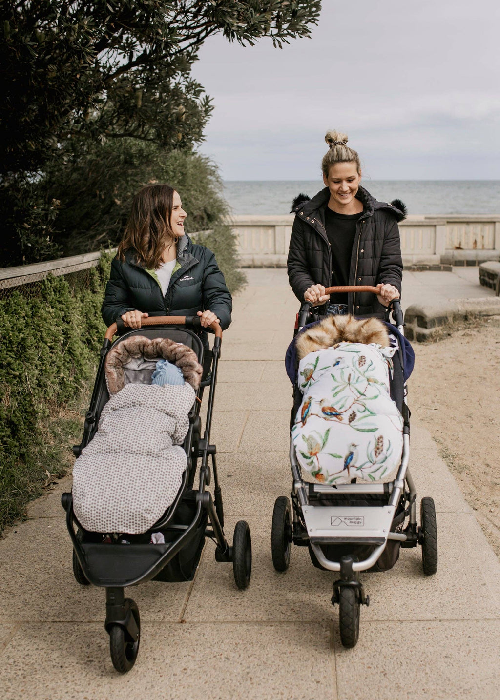 Nordic Footmuff Pram Liner | Raindrops by Baby Luno