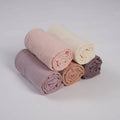 Organic Muslin Burp Cloths - Lavender Blush 5 Pack | Zoe Sage premium baby gift - Baba-lando