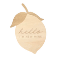 Hello I'm New Here | Reversible Lemon Announcement Plaque