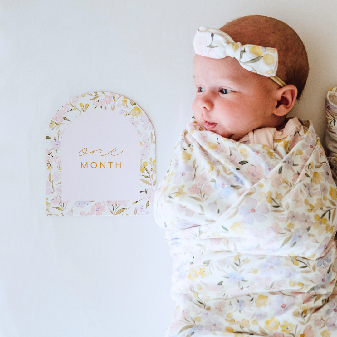 Baby Milestone Cards | Fleur & Bloom Pink