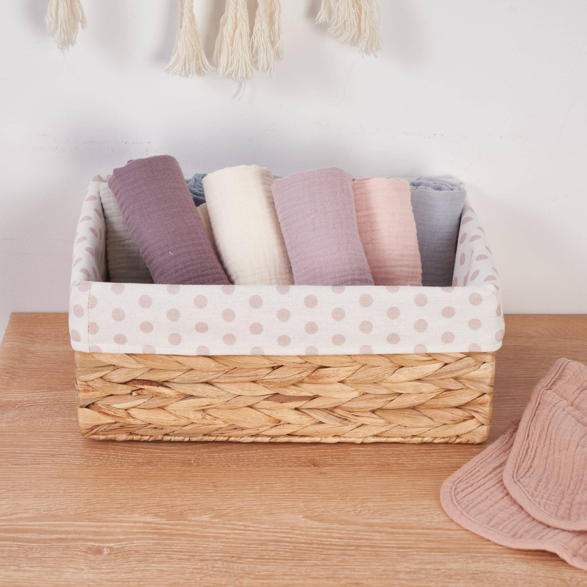 Organic Muslin Burp Cloths - Lavender Blush 5 Pack | Zoe Sage premium baby gift - Baba-lando