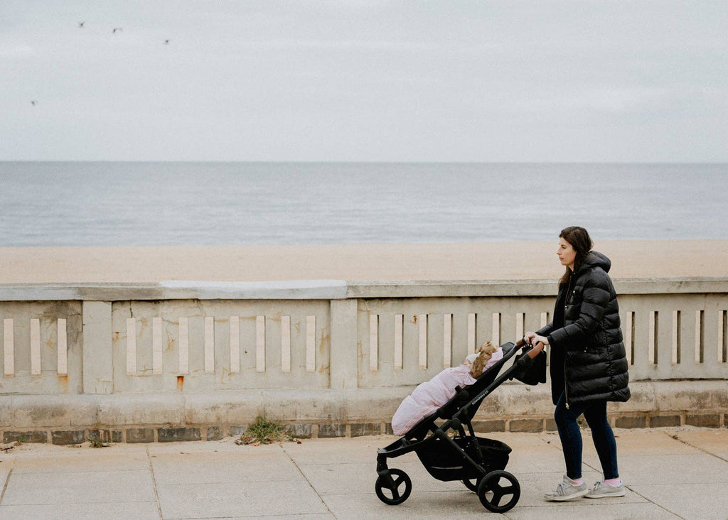 Nordic Footmuff Pram Liner | Pink Feather by Baby luno