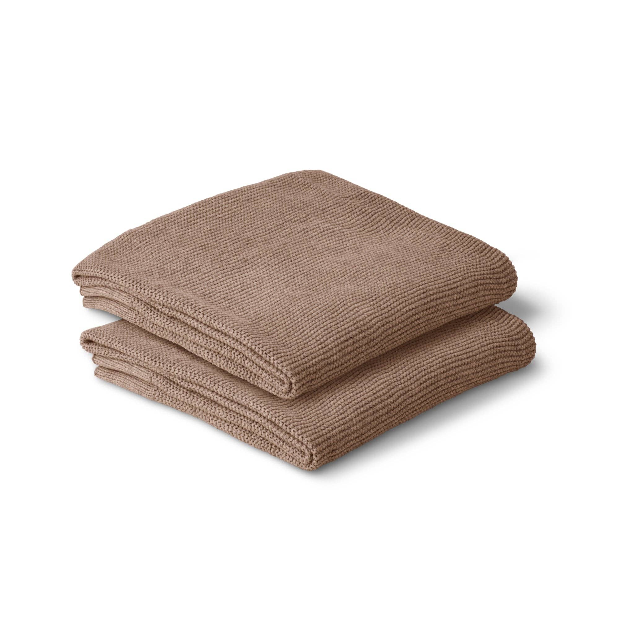 Cotton Classic Knit Baby Blanket by Zoe Sage | Mocha
