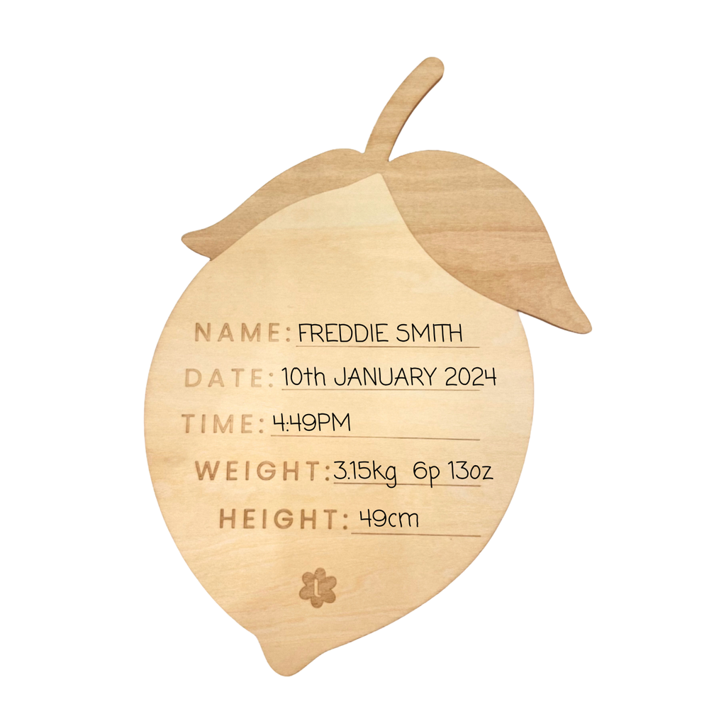 Hello I'm New Here | Reversible Lemon Announcement Plaque