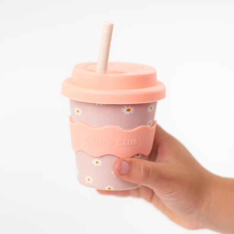 Babychino Cup (4oz) Pink Daisy