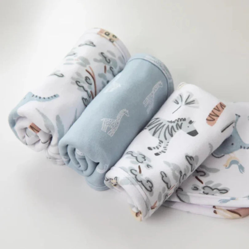 Organic Wash Cloths | Wild Safari - set of 3