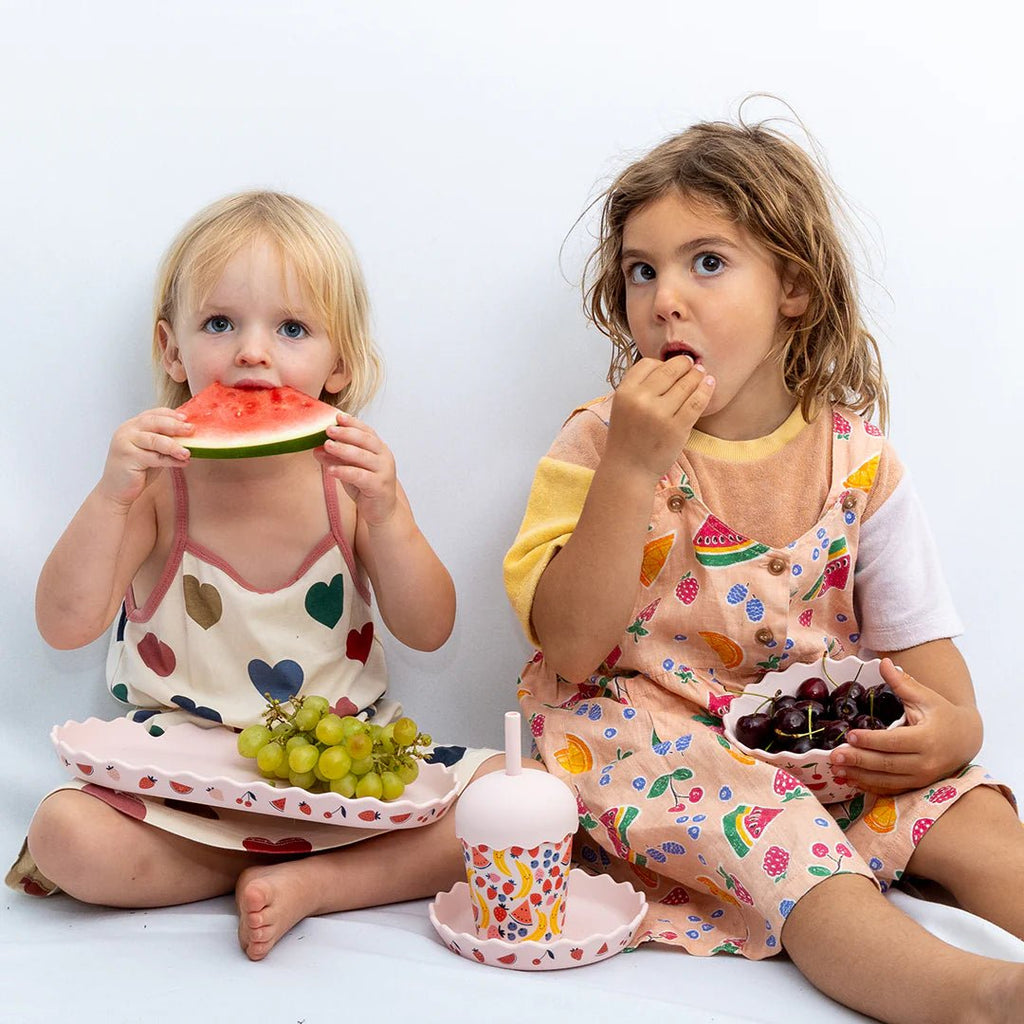 Dinner & Smoothie Bundle | Pink Fruits by Chino Club premium baby gift - Baba-lando