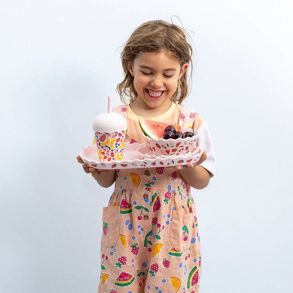 Dinner & Smoothie Bundle | Pink Fruits by Chino Club premium baby gift - Baba-lando